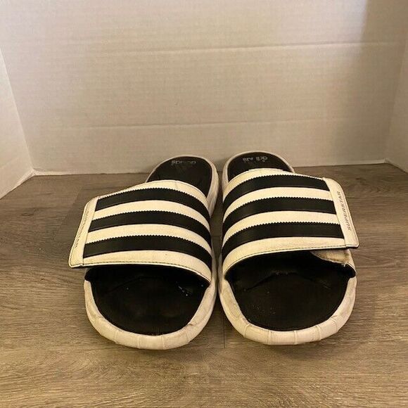 Adidas Sandals Mens Superstar 3G Slides White Adjustable Open Toe G61951 Size 12 - Picture 3 of 6